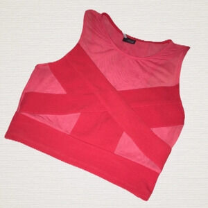 SPARKLE & FADE Sz M Top Coral Bandage Urban Out.
